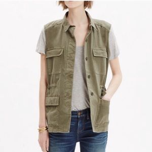 Madewell Army Green Cargo Vest